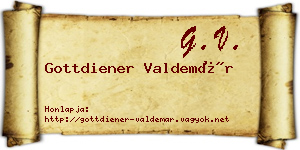 Gottdiener Valdemár névjegykártya